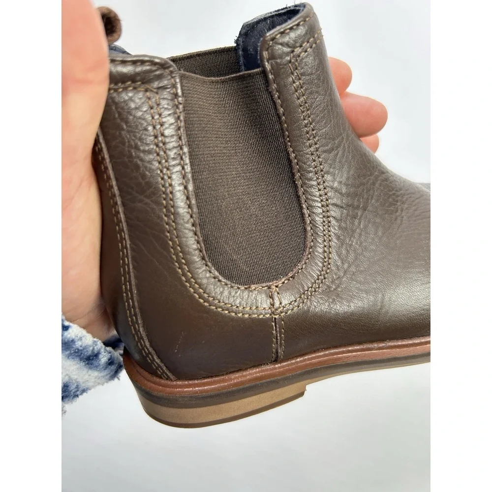 Zara Ankle Boots Little Kids EU 28 / US 11 Dark Brown Pebbled Pull On